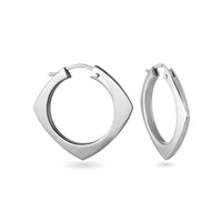 essentia diamond shape hoops large
