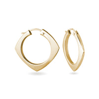 essentia diamond shape hoops large