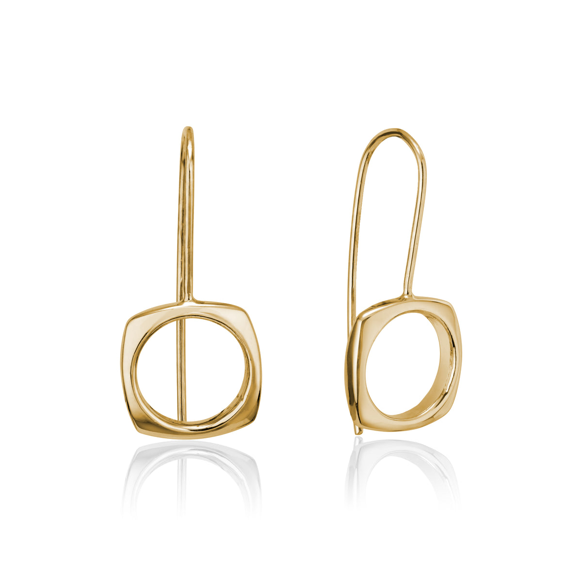 essentia square dangle earrings