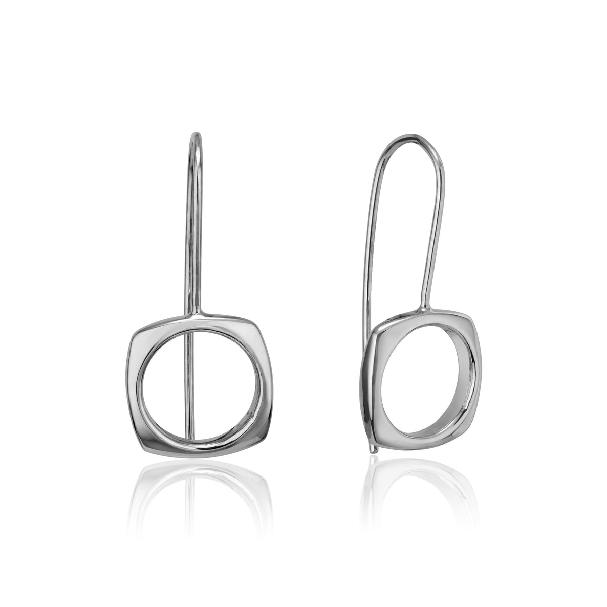 essentia square dangle earrings