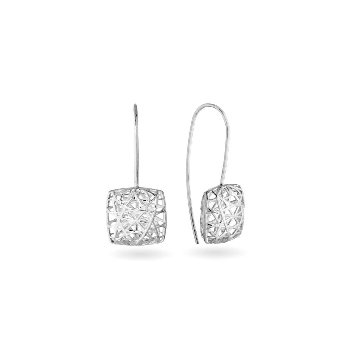 linea square dangle earrings