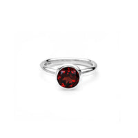 chroma round 8mm garnet ring