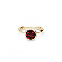 chroma round 8mm garnet ring