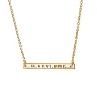 customizable horizontal bar necklace