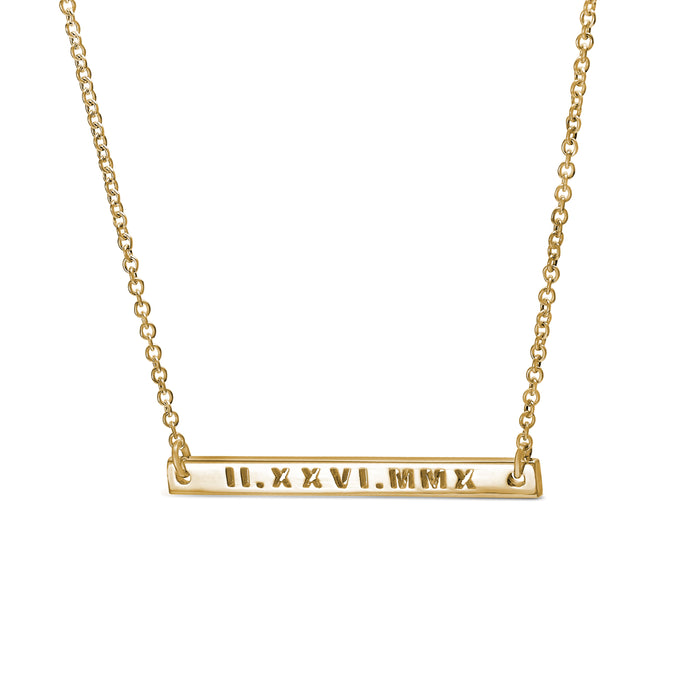 customizable horizontal bar necklace