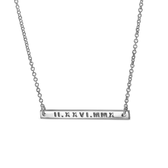 customizable horizontal bar necklace