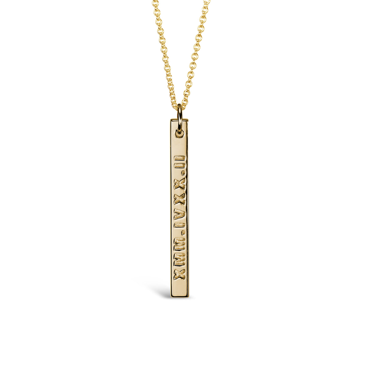 customizable vertical bar necklace
