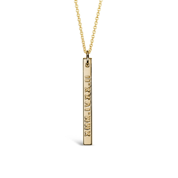 customizable vertical bar necklace