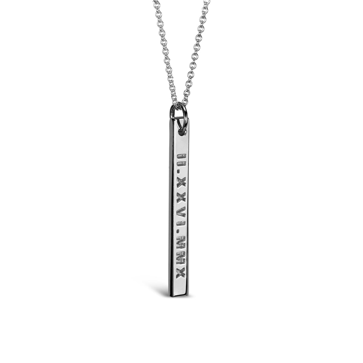 customizable vertical bar necklace