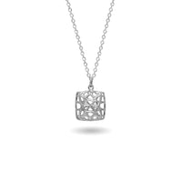 linea small square necklace