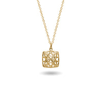 linea small square necklace