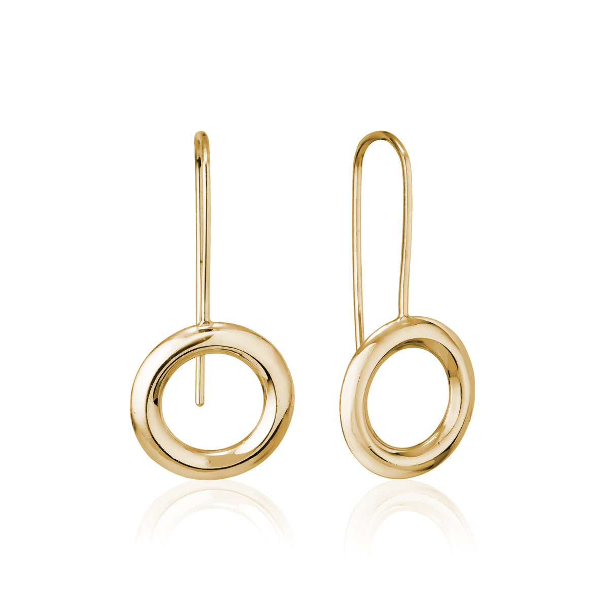 essentia circle dangle earrings