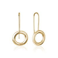 essentia circle dangle earrings
