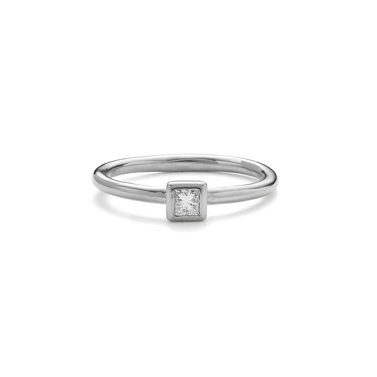 square diamond stackable ring