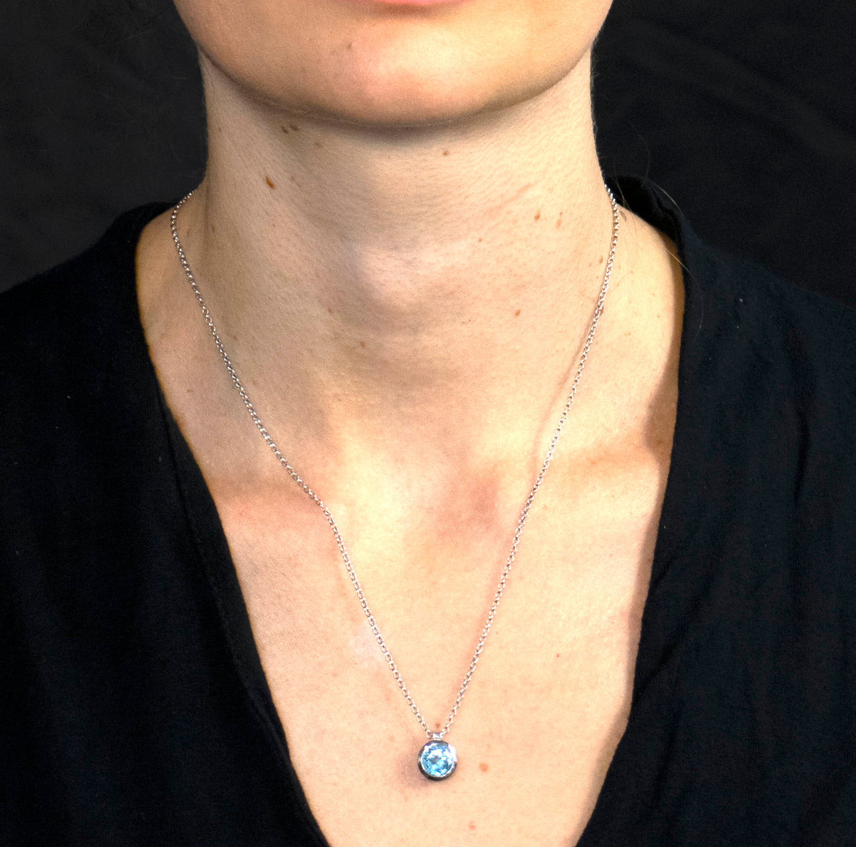 chroma 8mm round gemstone necklace