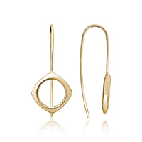 essentia diamond shaped dangle earrings