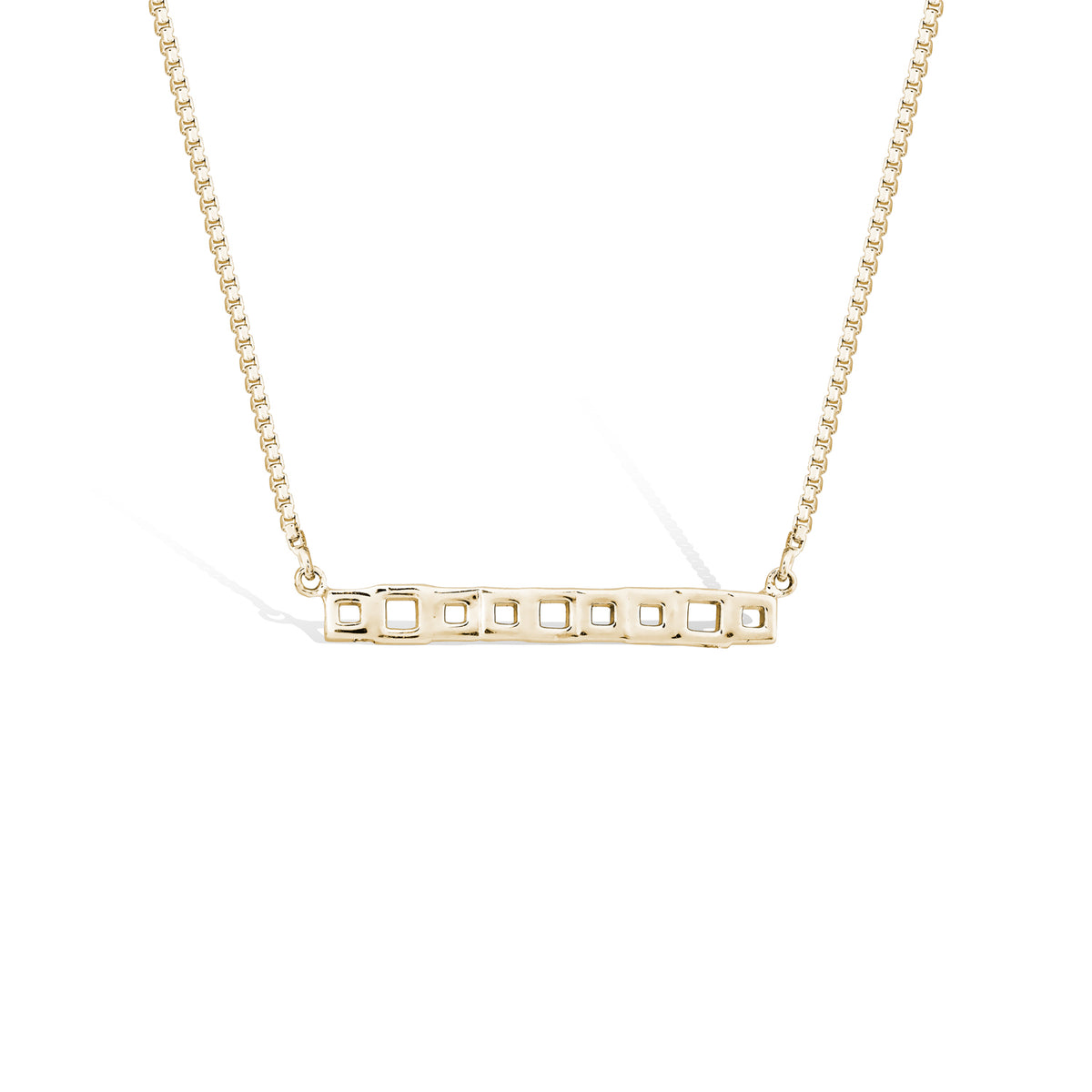 Solinas single line horizontal bar necklace