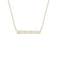 Solinas single line horizontal bar necklace