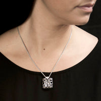 linea large square necklace