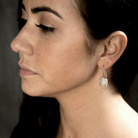 linea square dangle earrings
