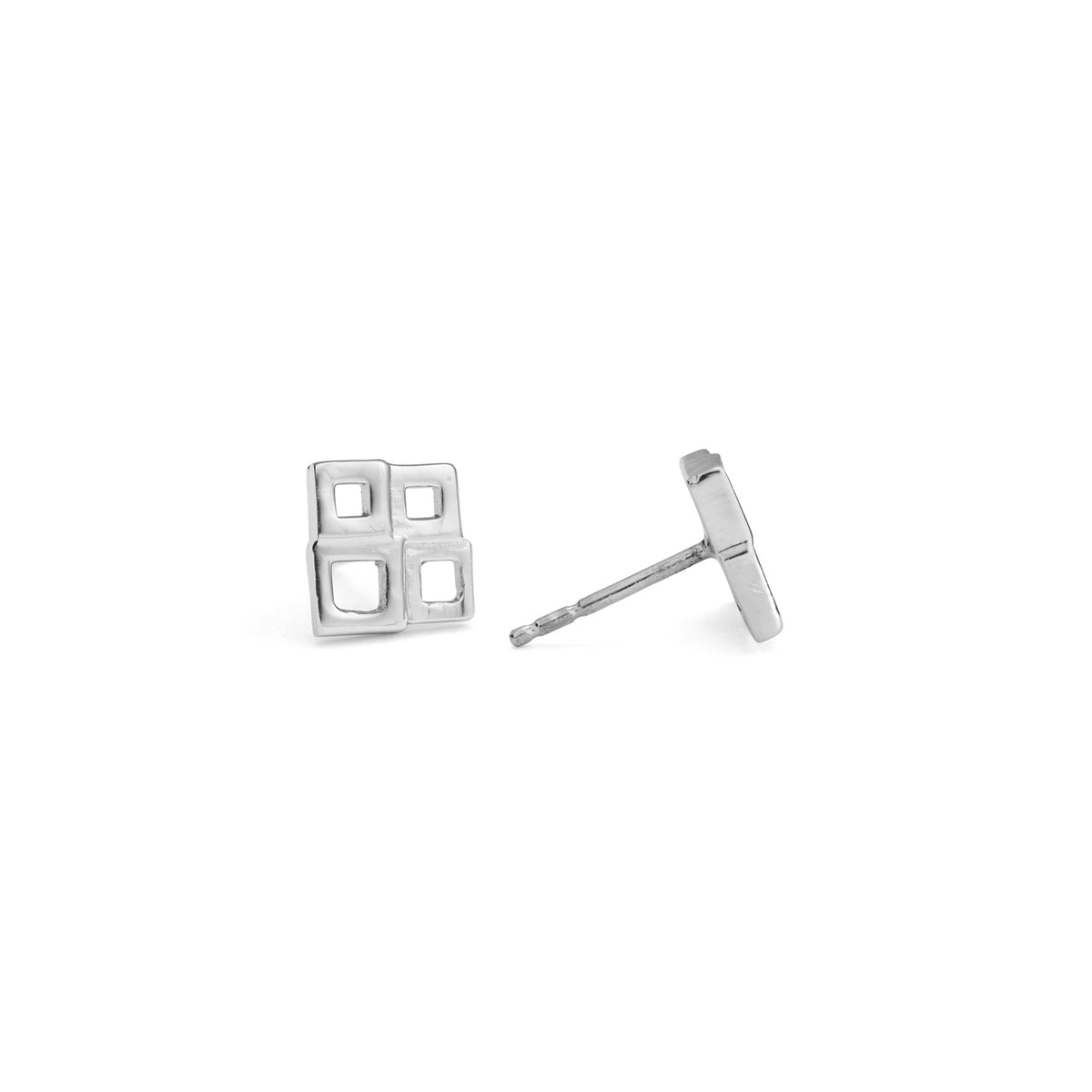 solinas square quad stud earring