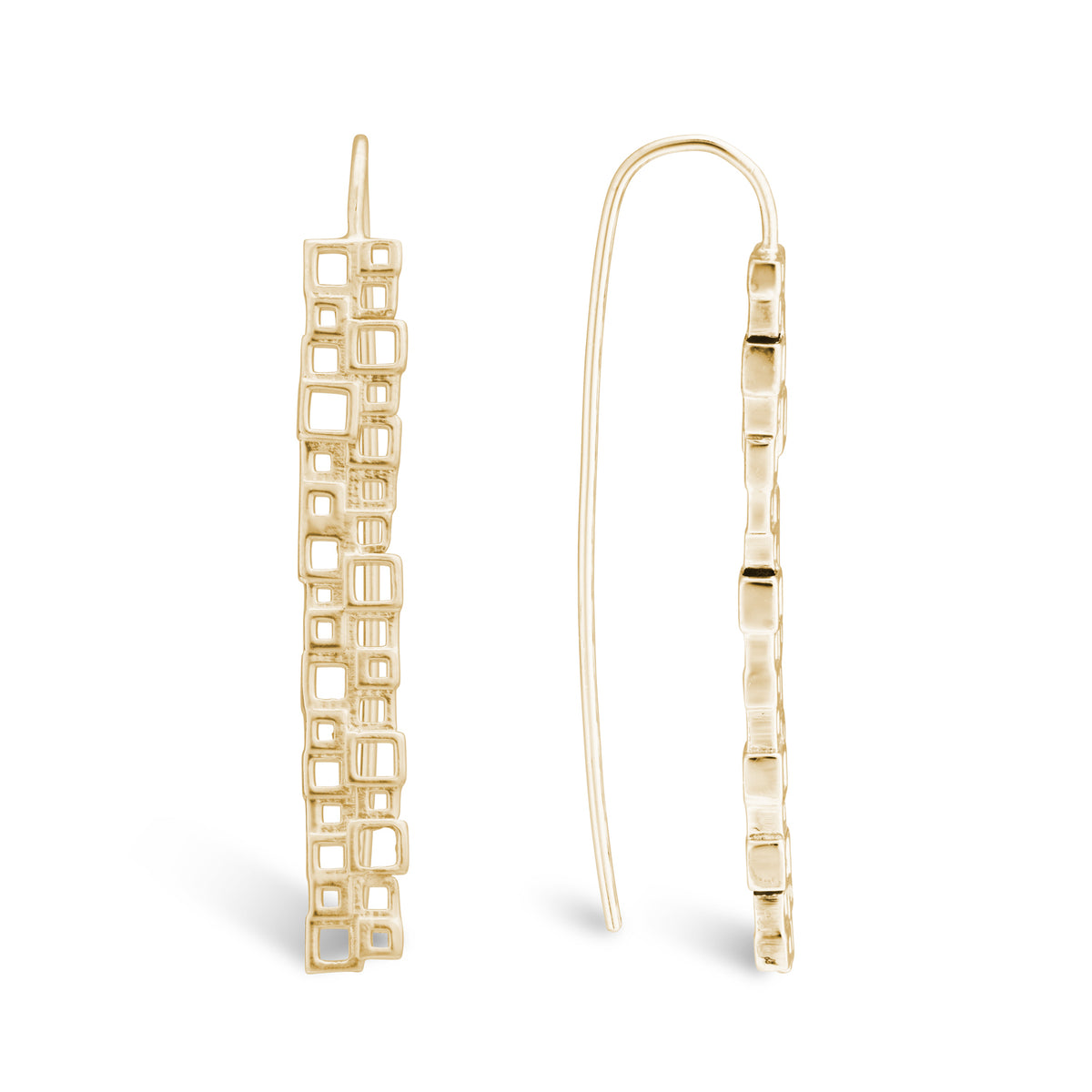 solinas double line dangle earrings