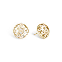 aperta 15mm circle stud earrings