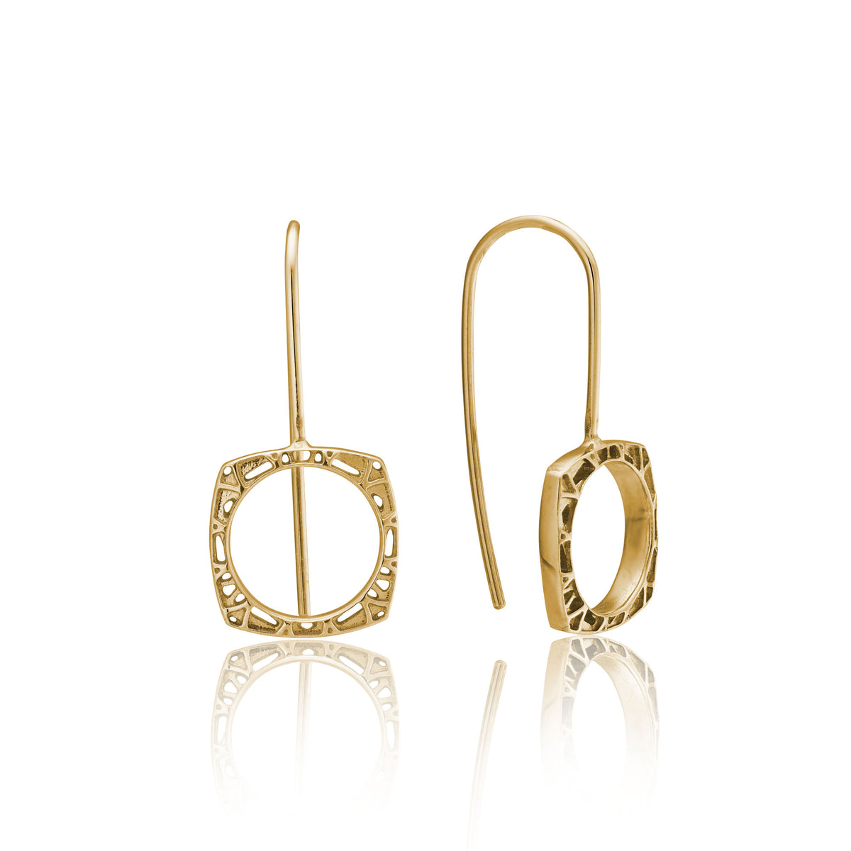 aperta square dangle earrings