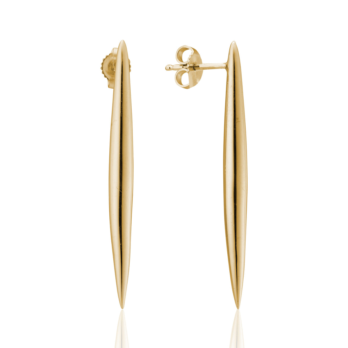 essentia large double taper post earrings