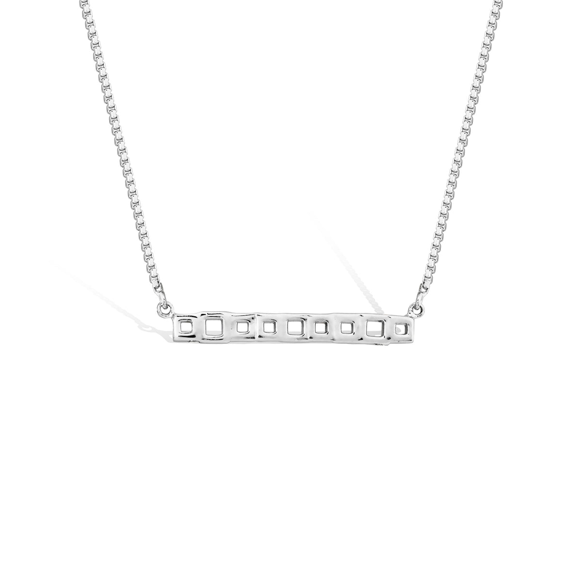 Solinas single line horizontal bar necklace