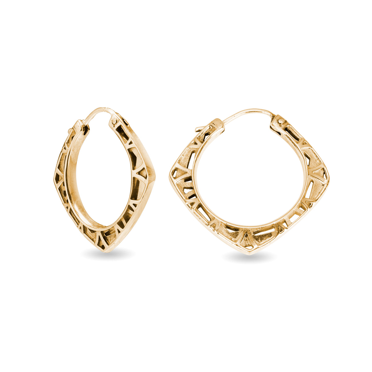 aperta diamond shape hoops large