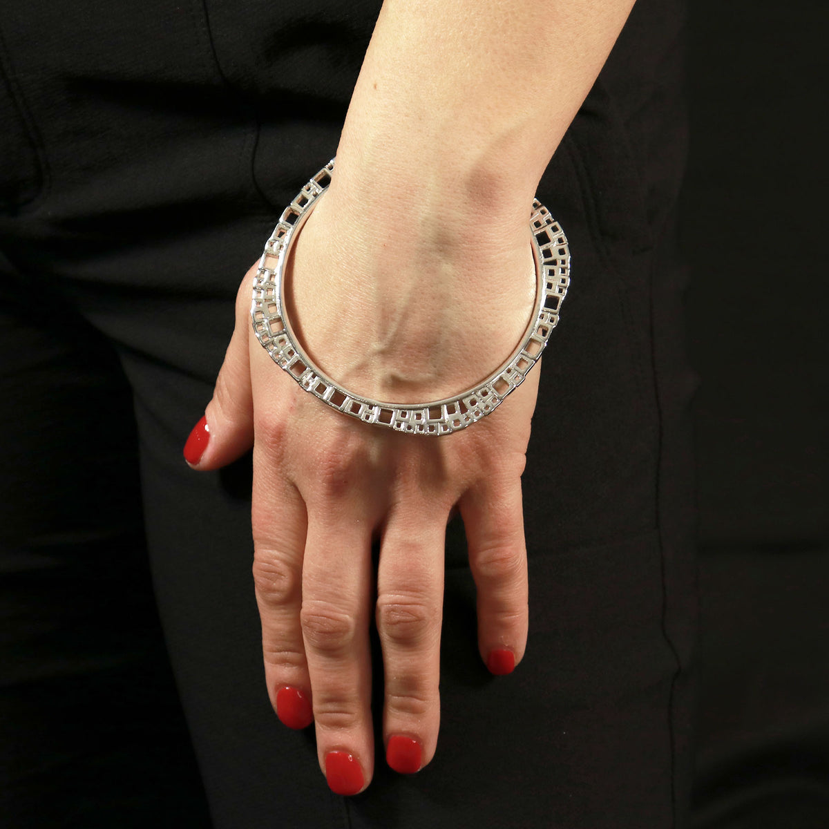 solinas square tube bangle bracelet