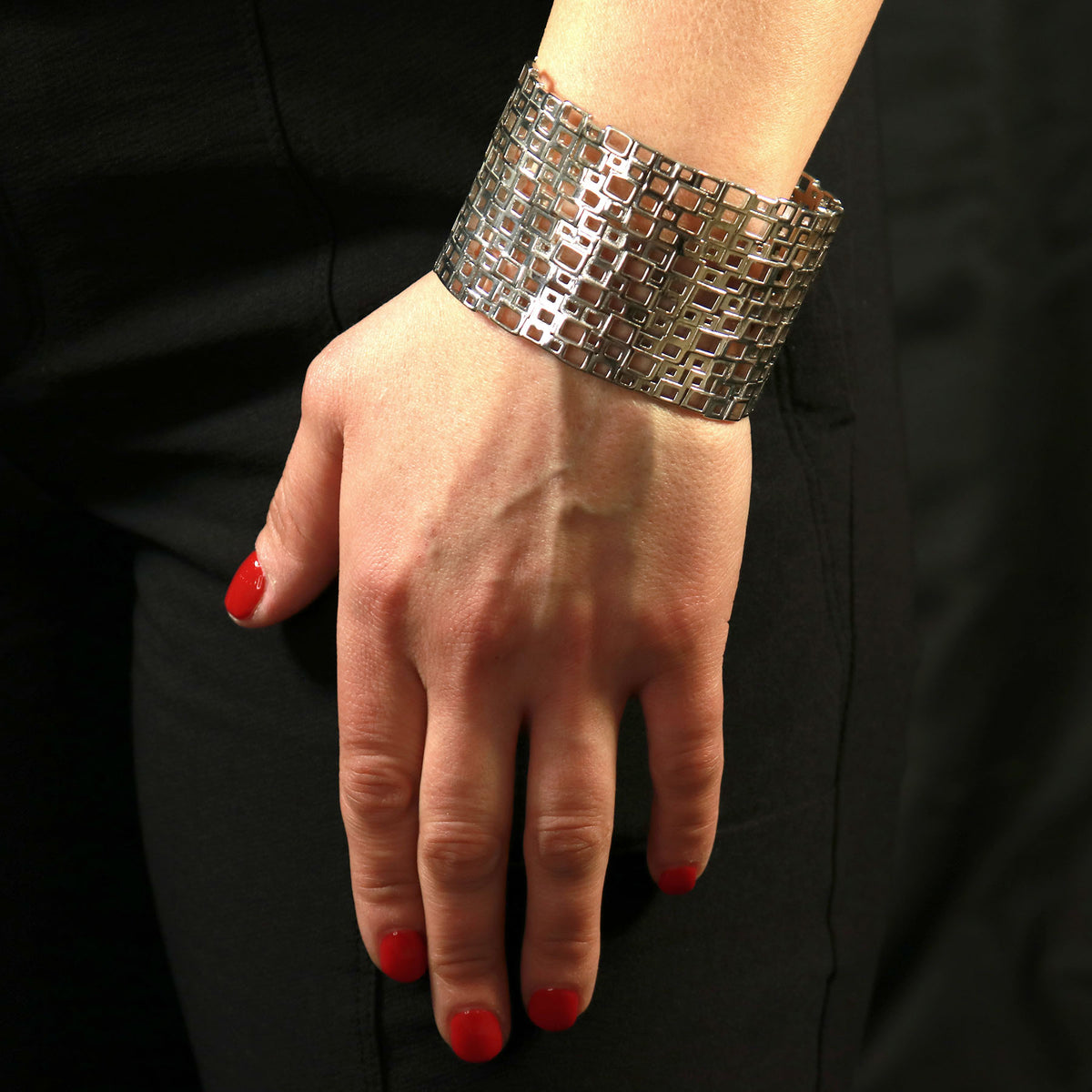 solinas wide square cuff bracelet