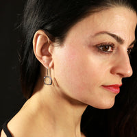 essentia square dangle earrings