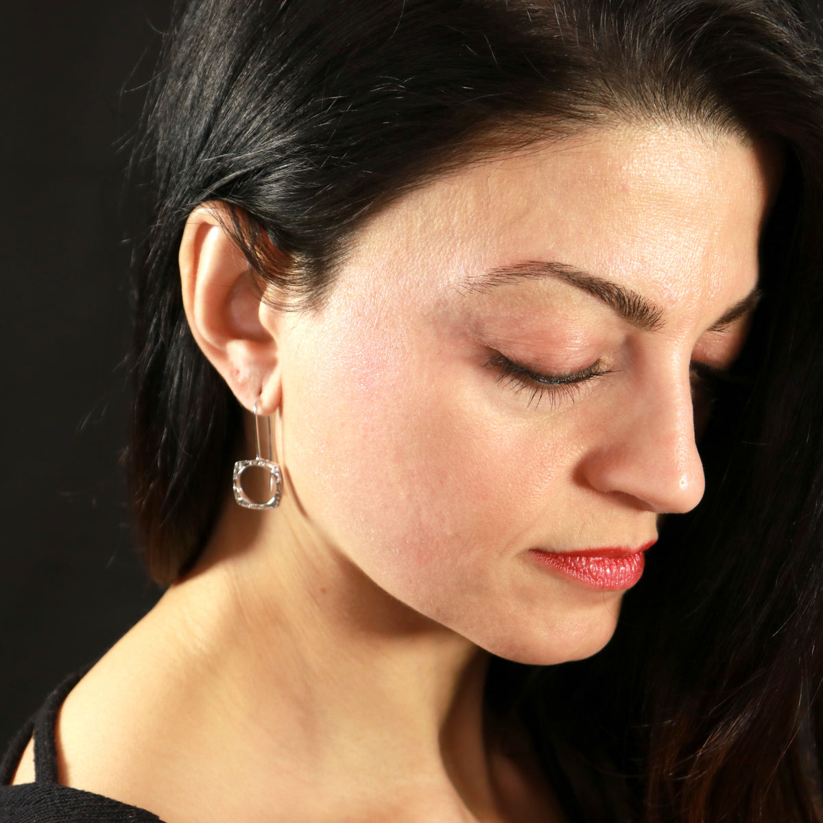 aperta square dangle earrings