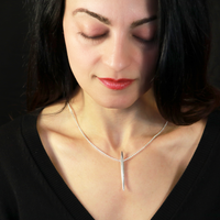 essentia large double taper necklace