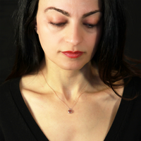 chroma round sapphire necklace