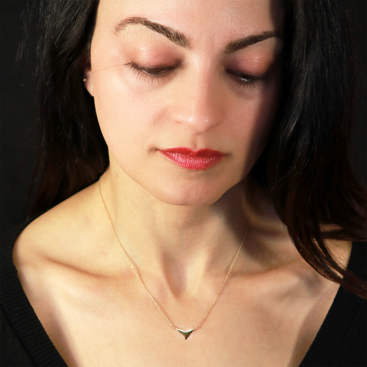 essentia small pyramid necklace