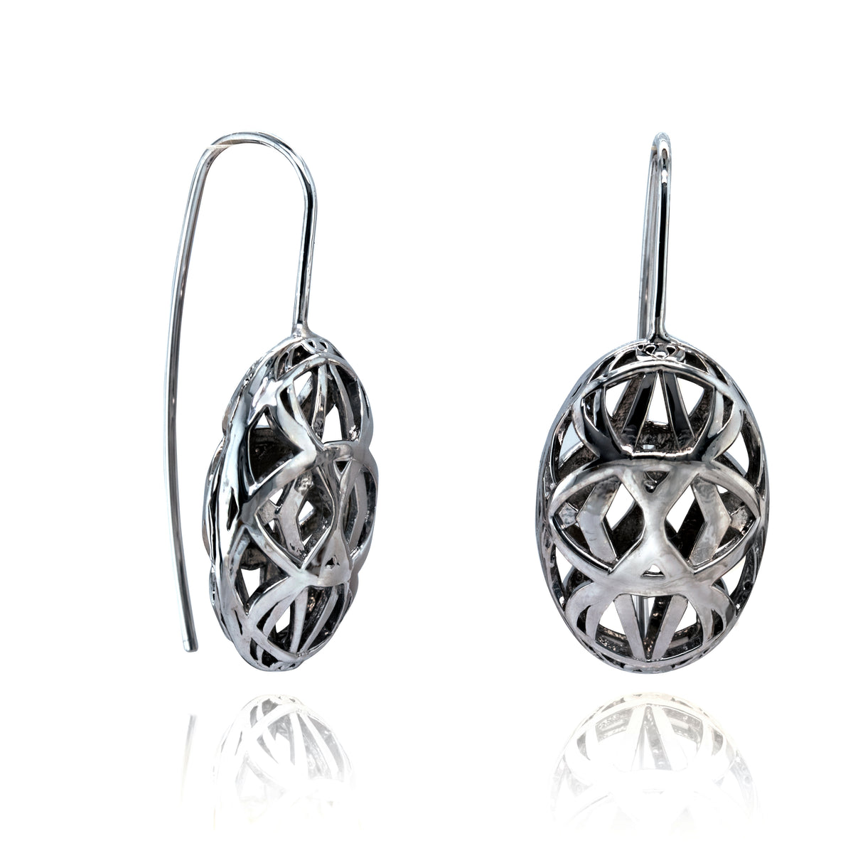 aperta oval dangle earrings