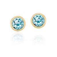 chroma 8mm round bezel stud earrings