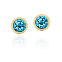 chroma 8mm round bezel stud earrings