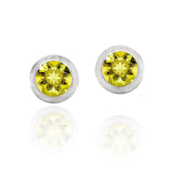 chroma 8mm round bezel stud earrings