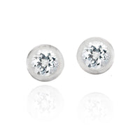 chroma 8mm round bezel stud earrings