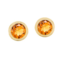 chroma 8mm round bezel stud earrings