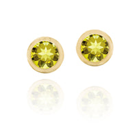 chroma 8mm round bezel stud earrings