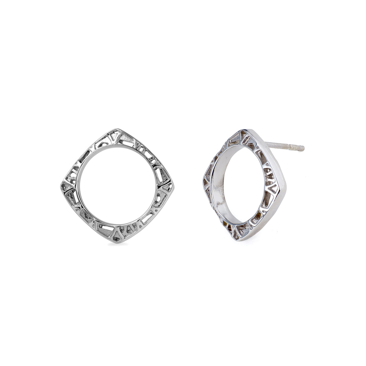 aperta diamond shape stud earrings