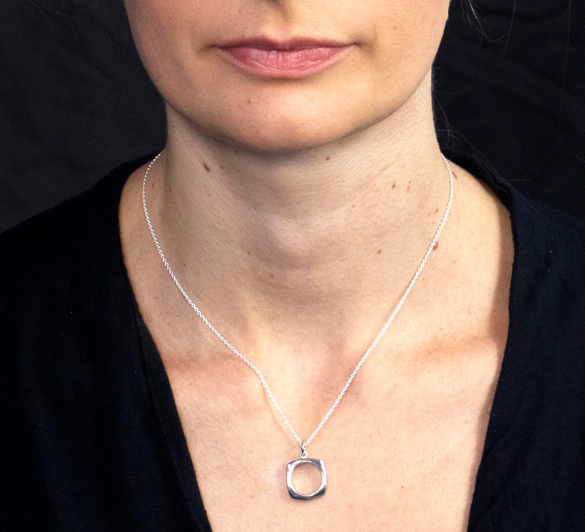 essentia small square necklace