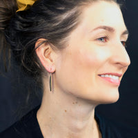 essentia small double taper dangle earrings