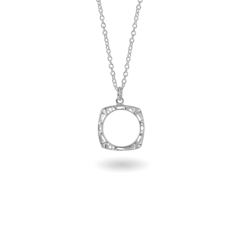 aperta small square necklace