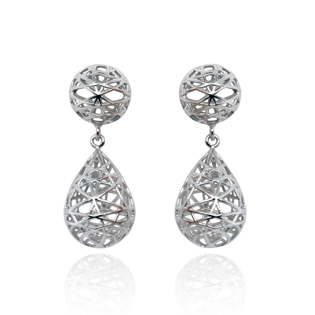 linea post double dangle earrings